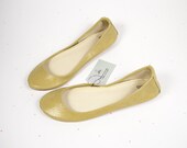 Lime Yellow Soft Leather Handmade Ballerinas Ballet Flats