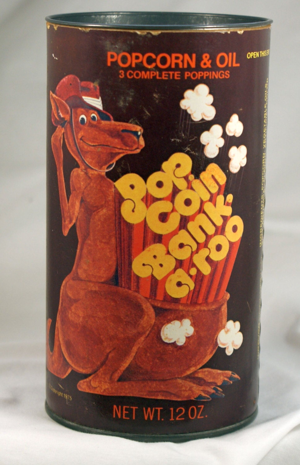 Pop a Roo coin bank Weaver popcorn company Haute Juice