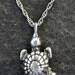 Sterling Silver Southwest Indian Style Turtle Tortoise Pendant on Sterling Silver Chain.