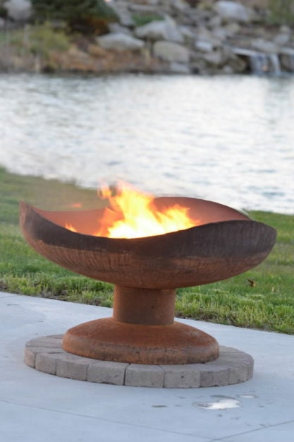 Sand Dune Fire Pit Functional Art Steel Fire by TheFirePitGallery