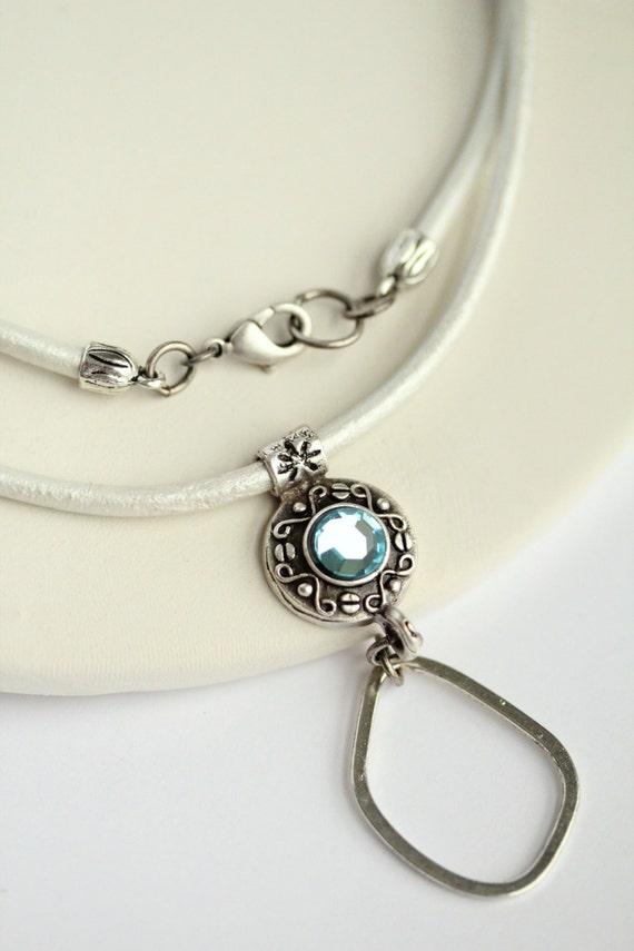 Leather Eyeglass Loop Necklace Eyeglass ChainEyeglass by Maetri