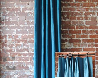 120" Solid Panel with Euro Pleat - Extra Long Custom Curtains - french pleat curtains - You Pick The Color - custom drapes