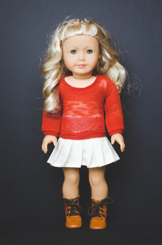 The Tracy Skirt with lace overlay for American Girl or other 18 inch Dolls