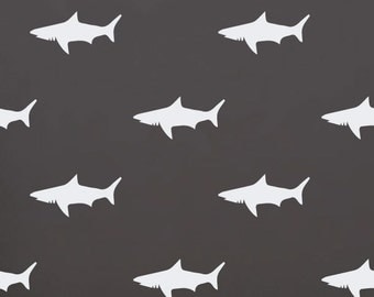 Shark Decals | Set of 16 | Vinyl Wall Decal Stickers | Trendy Wall Decor | FREE SHIPPING