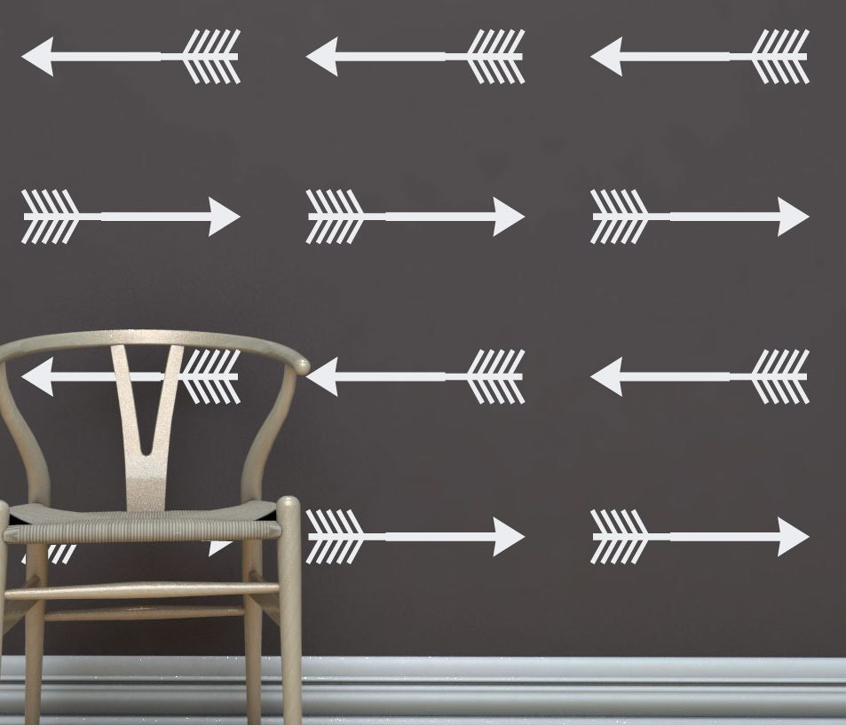 Shooting Arrow Decals Set of 10 Vinyl Wall Decal Stickers