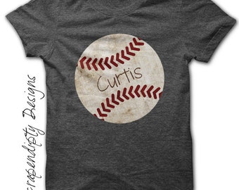 Iron on Baseball Shirt PDF - Sports Iron on Transfer / Customized Baseball Tshirt / Toddler Boys Sports Outfit / Digital Printable IT291