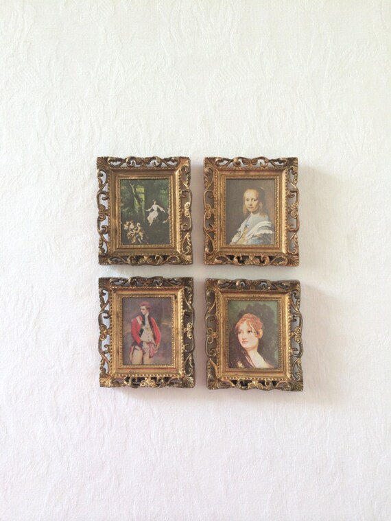 Vintage Small Plastic Ornate Picture Frames by TheLittleThingsVin
