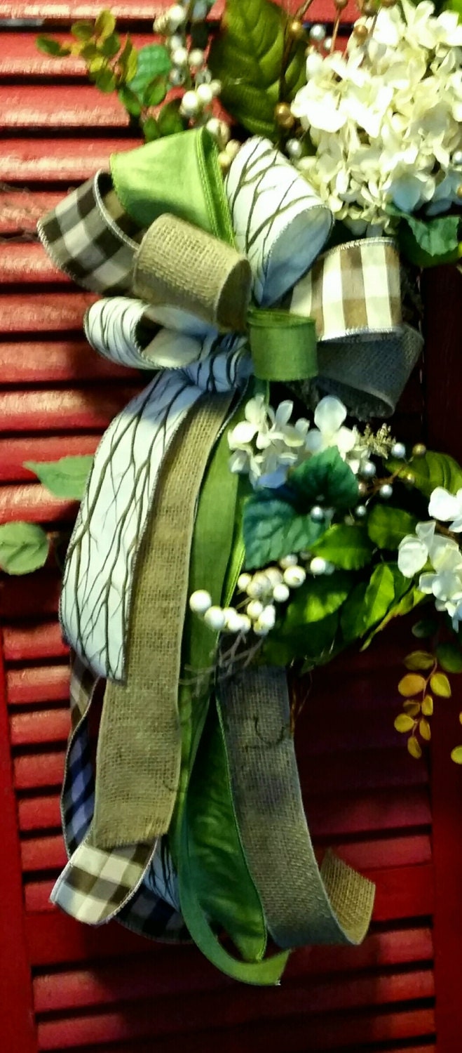 Wreath Bow Spring Bow Easter Bow by GreeneCountyFlorist on Etsy