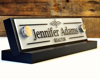 Desk Name Plate Office Supply Personalized Secretary by 