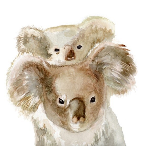 Koala Print Kids Nursery Room Art Decoration Gift For A