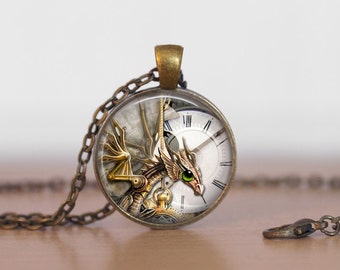 Dragon Steampunk Necklace, Steampunk Jewelry
