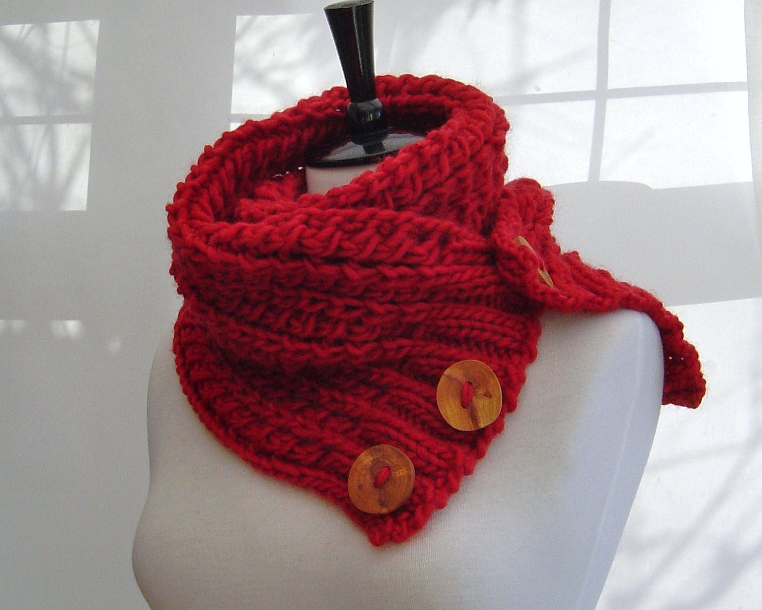 KNITTING PATTERN Infinity Scarf Cowl Chunky by Richmondhillknits