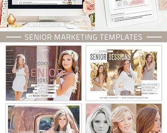 Senior Marketing Templates, Senior Marketing Board, Senior Photography Marketing Templates for Photoshop | Covergirl Collection - AD6771