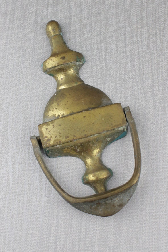 Used Brass Plated Traditional Door Knocker 1970’s Haute Juice