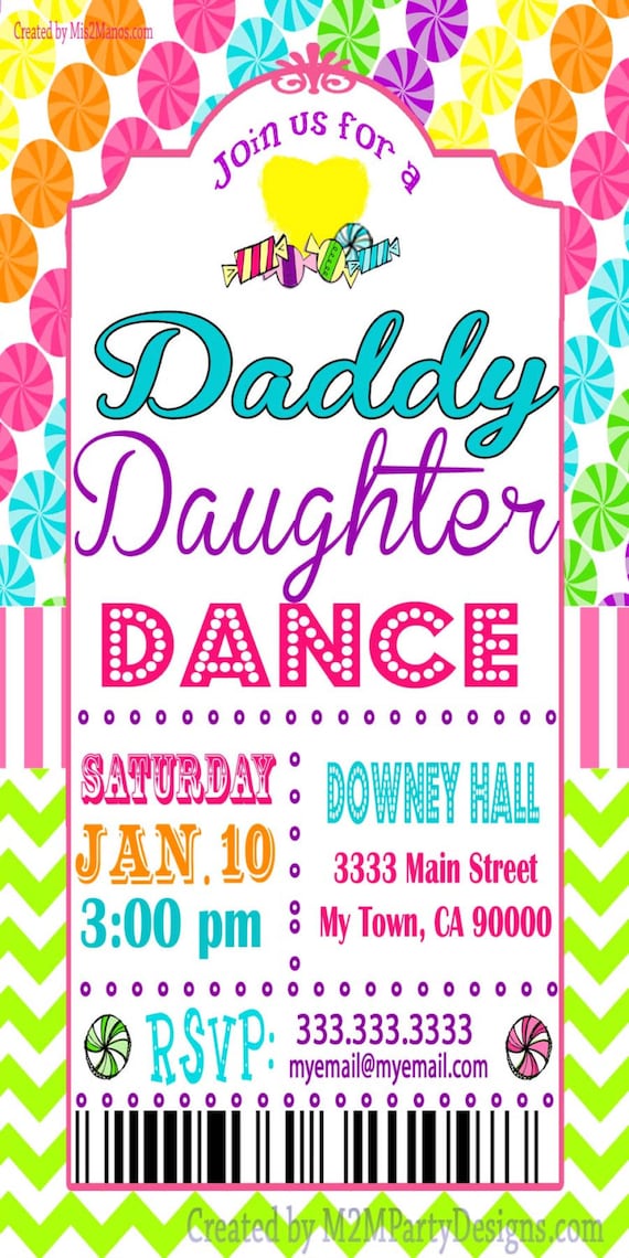 Father Daughter Dance Invitations 2