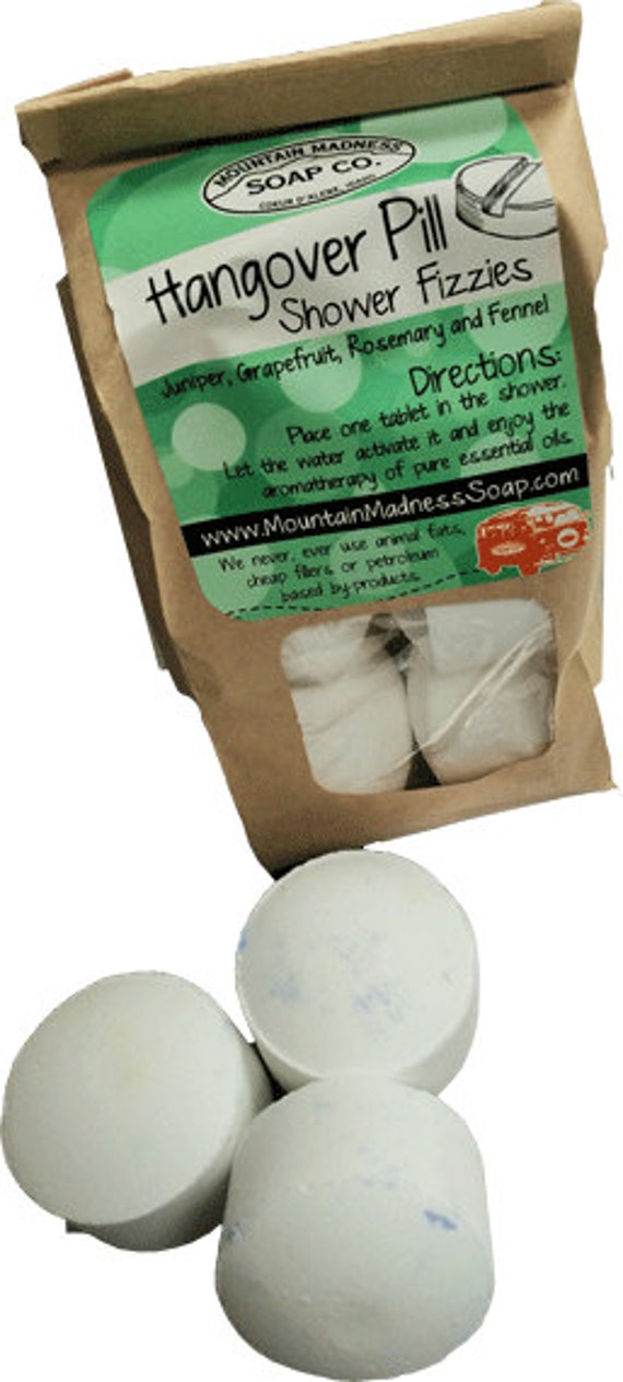 Hangover Shower Fizzies by MountainMadnessSoap on Etsy