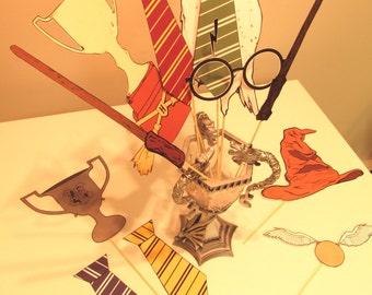 Harry Potter Photo Booth Props - INSTANT DOWNLOAD - Harry Potter Paper Photo Props - Harry Potter Glasses - Witches - Wizard - Sorting Hat