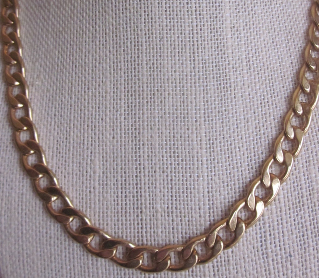 Vintage Heavy Large Gold Chain Link Korea by HollybrookLane