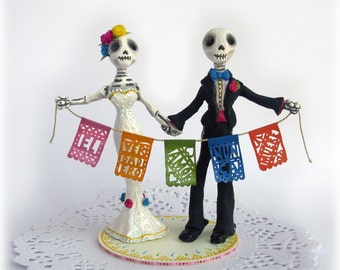 Alternative Wedding Cake Toppers Skeleton Day Of The Dead Custom Made Bride And Groom Rustic Mexican Alternative Wedding Cake Toppers Skeleton Day Of The Dead Custom Made Bride And Groom Rustic Mexican