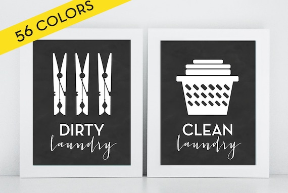 dirty laundry signs