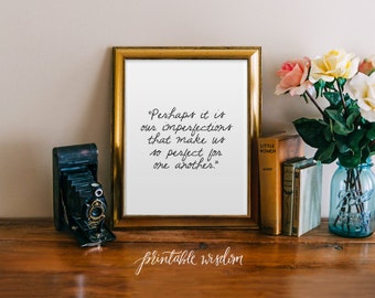 classic Printable wall decor art poster print, inspirational  quotes   Quote literature Quotes, Jane Austen