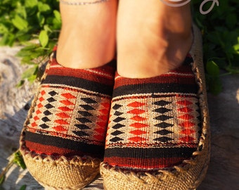 Naga Tribal Women's Shoes/ Ethnic Shoes/ Boho Shoes/ Tribal Shoes/ Slip ...