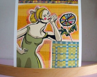 Waiting A4 giclee print