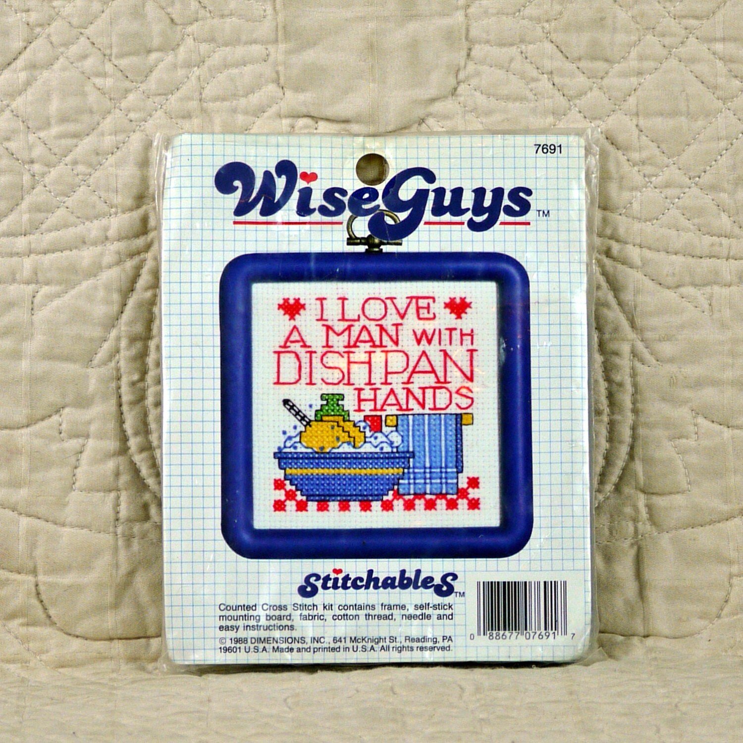 Dishpan Hands 1988 Vintage Counted Cross Stitch Kit