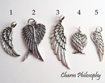 Angel Wings Pendant - 925 Sterling Silver Jewelry - Create a Custom Necklace