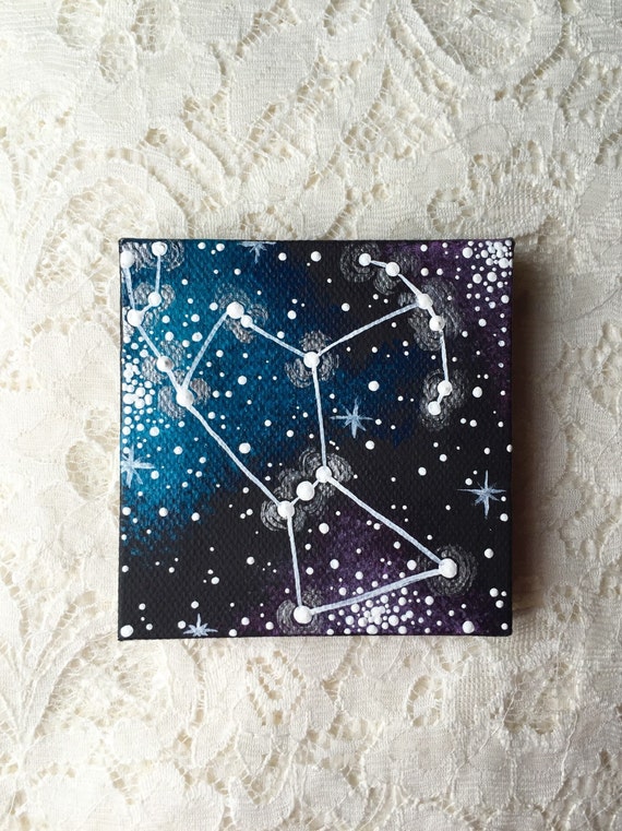 Items similar to Tiny Hand Painted Orion Constellation Painting on Etsy