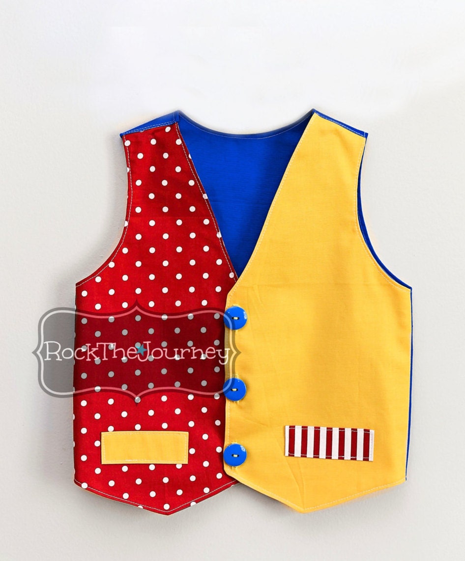 Traditional Circus Clown Vest Carnival Ringmaster Lion Tamer