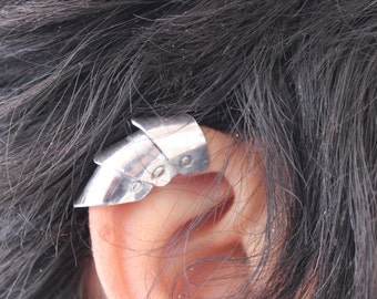 Armor Ear Cuff, Armor Jewelry, Medieval, Dragon Scale Ear Cuff, Non Piercing, Upper Cartilage, Gothic, Steampunk, Cosplay, Elf Ear Cuff