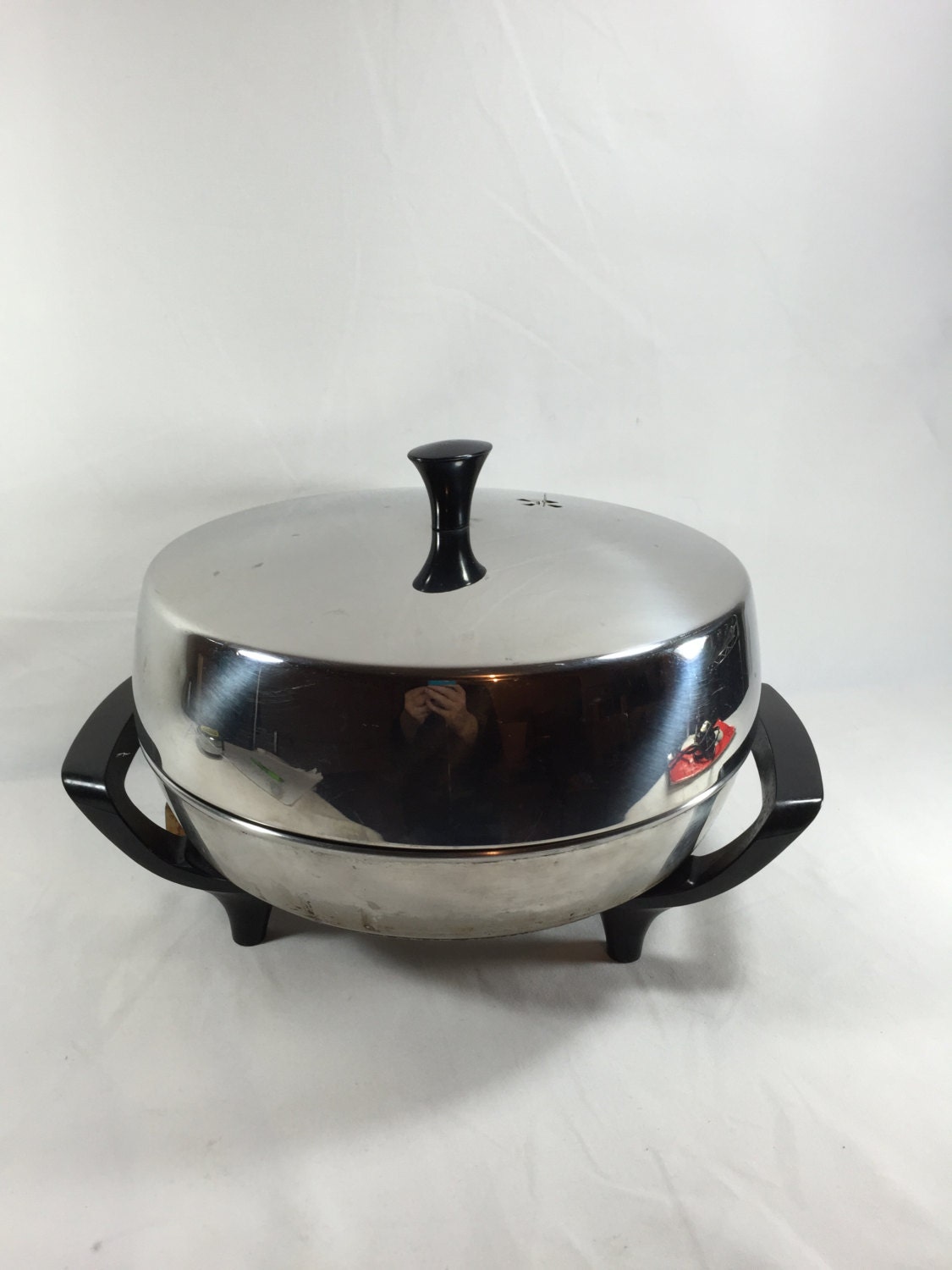 Mid Century Sunbeam Electric Fry Pan Stainless Steel