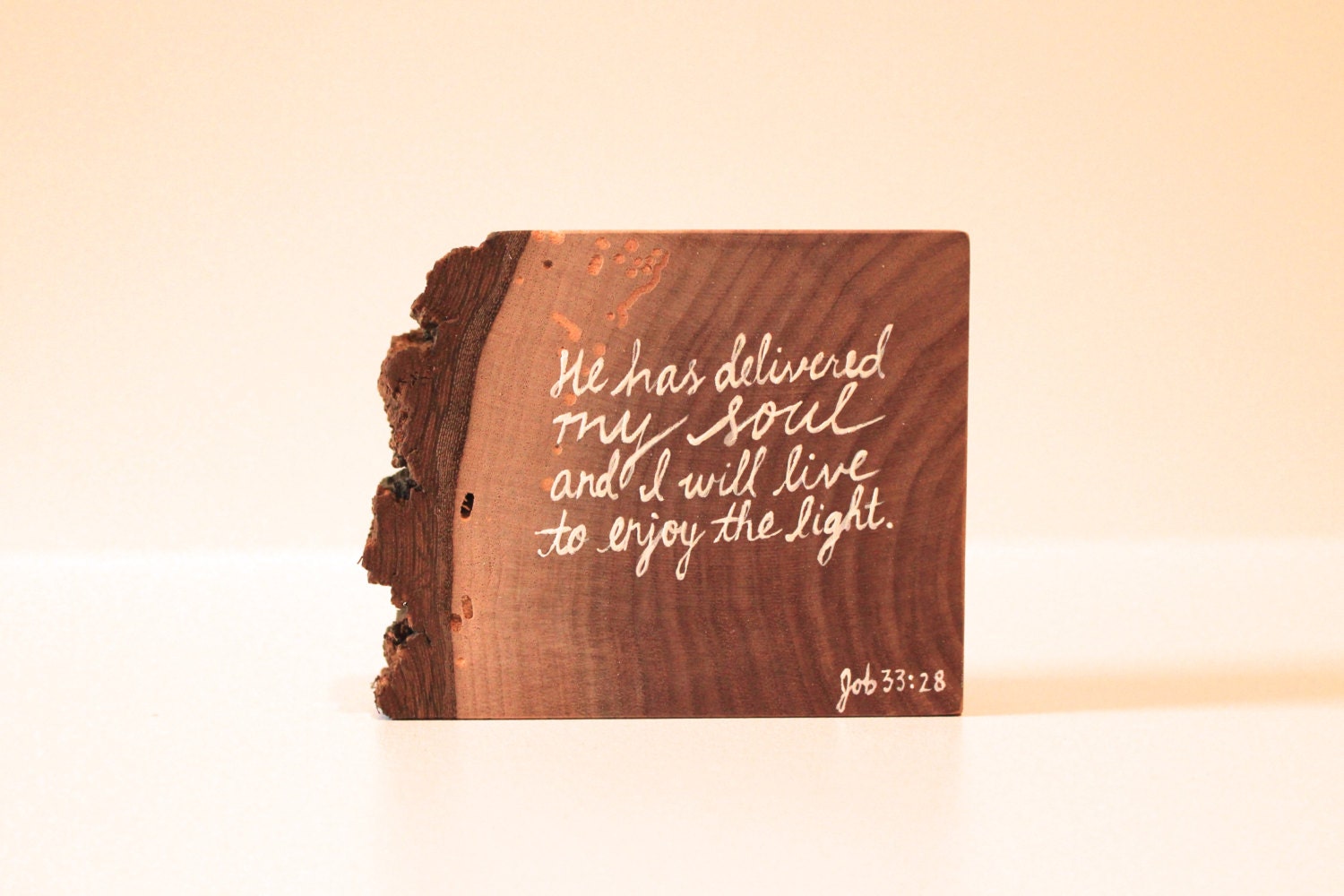 Hand Lettered Reclaimed Wood Scripture Art Inspirational