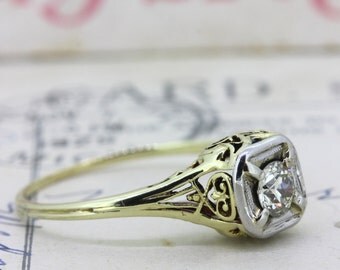 Antique engagement ring size o