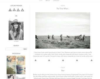 SALE - INSTANT Download - Minimal Premade Blogger Template - Alice