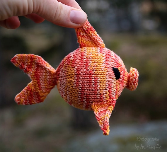Chubby Bobby - amigurumi fish knitting pattern for beginners and advanced knitters, spring gift and decoration, gift for kids and adults