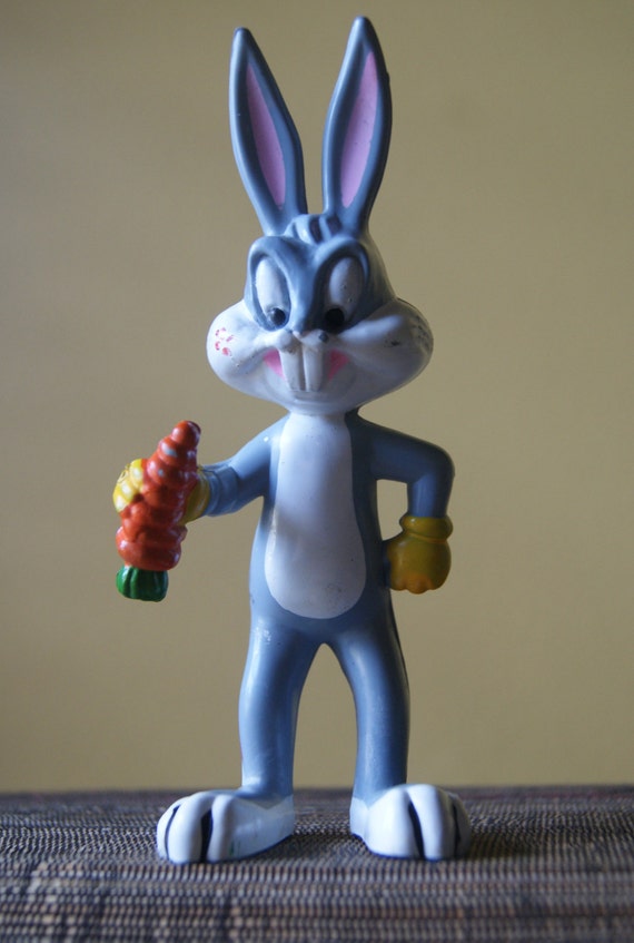 Vintage Bugs Bunny Rubber Action Figure by BrindleDogVintage