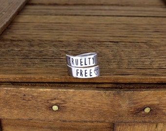 Cruelty Free Style B - Vegan - Aluminum Wrap Ring