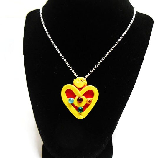 sailor moon cosmic heart compact necklace locket by KingsfieldInn