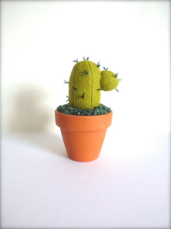 Mini Felt Cactus Pot Plant Home Decoration by KatyPillingerDesigns