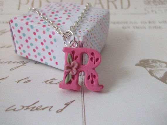 Personalised Initial pendant- can be made in a number of colours.