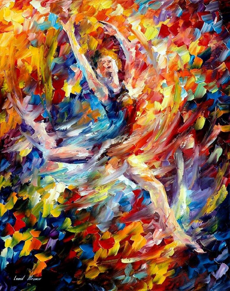 Dancing Girl Painting Dance Wall Decor On Canvas By Leonid