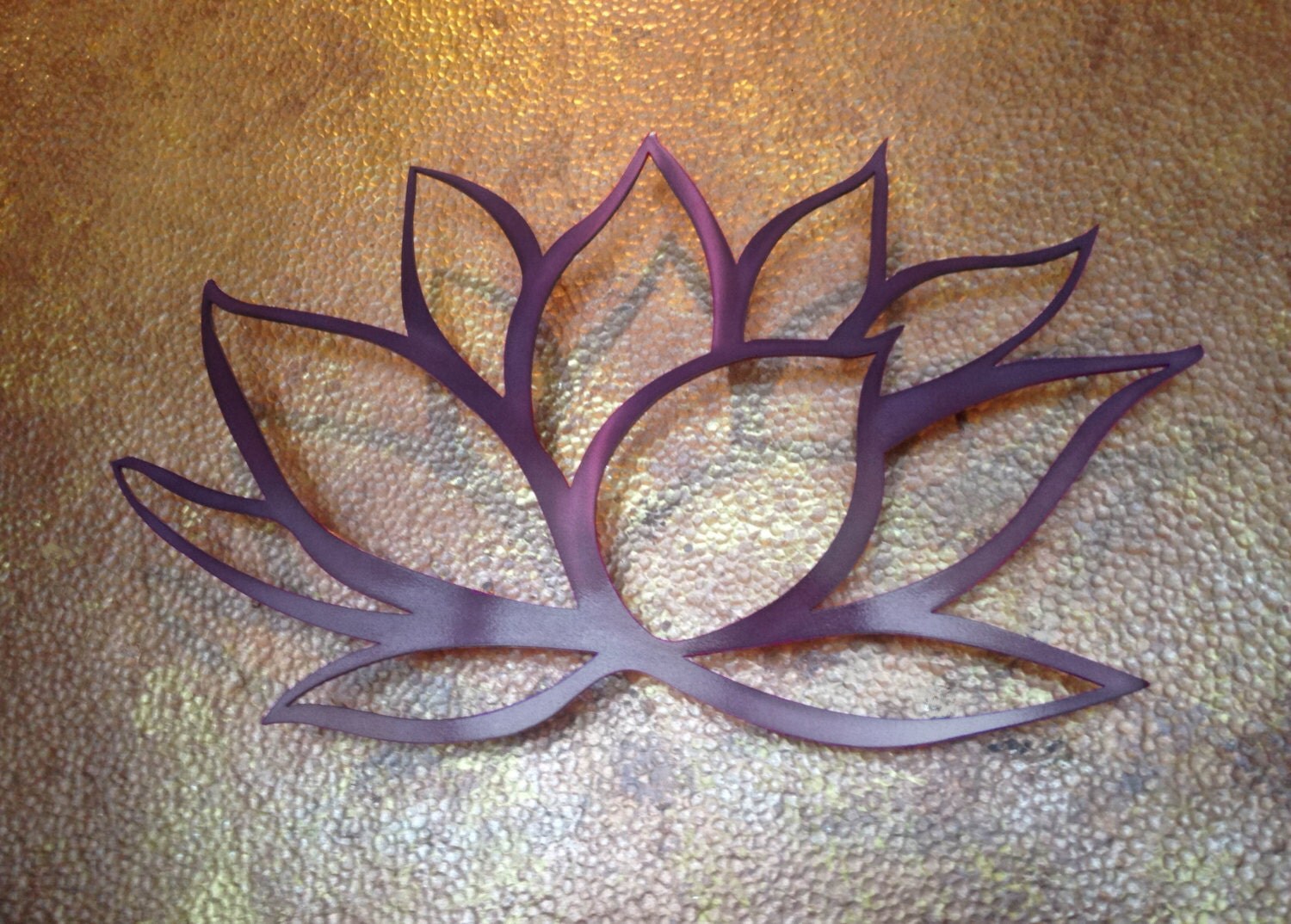 Lotus Flower Metal Wall Art Smoke Lotus Metal by INSPIREMEtals