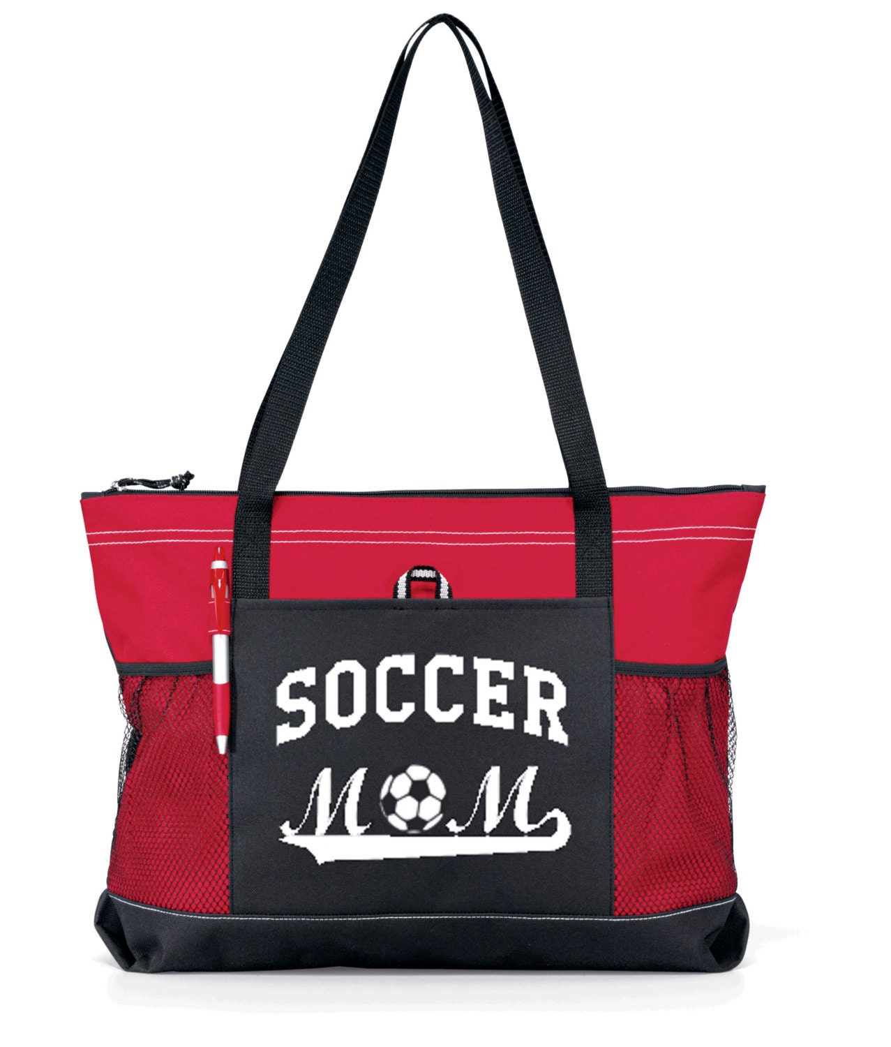 Large 20 SOCCER MOM Sports Bag with soft Microfiber or