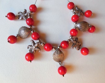 2 Colliers En Corail Rouge Années 60 – Perles à Remonter, 65 Grammes – Occasion