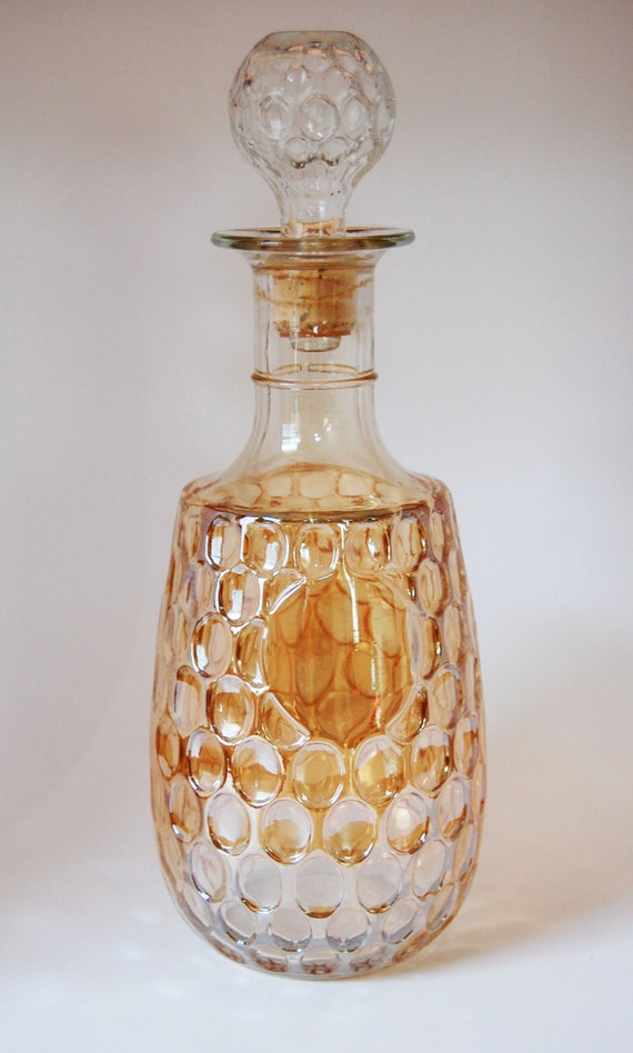 Gold Carnival Glass Decanter