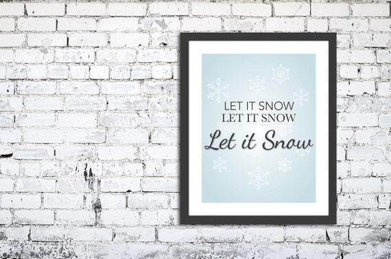 Download Items similar to SALE - Christmas Print - Let it Snow ...