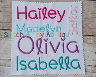Ellie Machine Embroidery Font