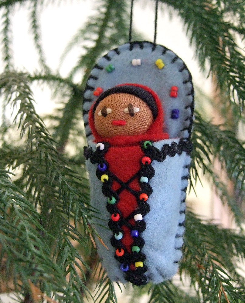 native american vintage style beaded felt papoose handmade native american vintage style beaded felt papoose handmade